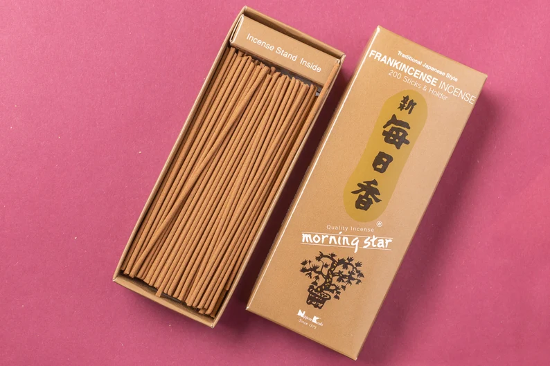 Frankincense Incense: 200 Sticks of Traditional Japanese Frankincense Incense for Mediation & Relaxation, Morning Star Frankincense Incense